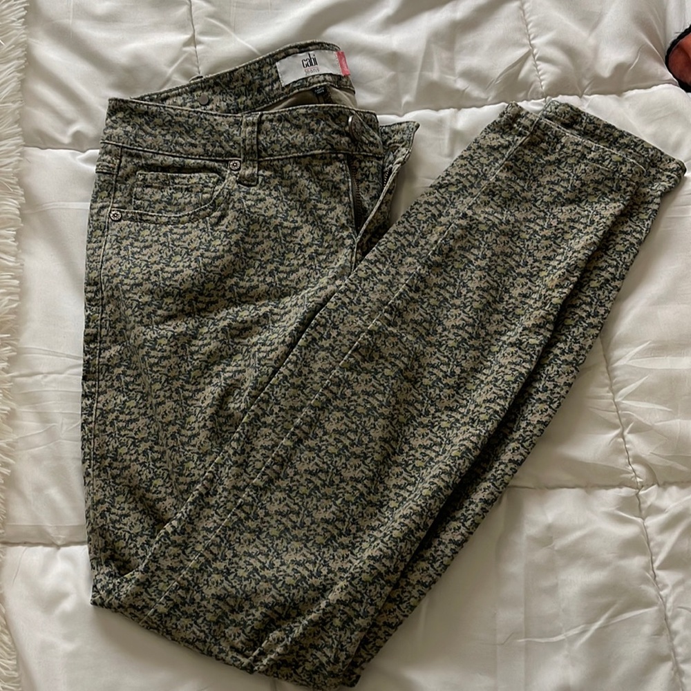 Patterned skinny jeans